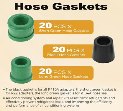 101-Piece HVAC O-Ring & Gasket Repair Kit for A/C Systems